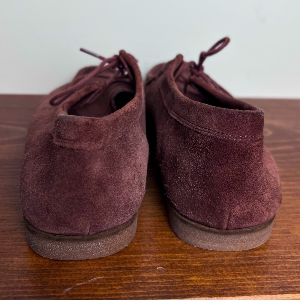 Lucky Brand Acaciah Flat Leather Suede Laced Boat Shoe in Rich Chestnut Fall - Picture 8 of 11
